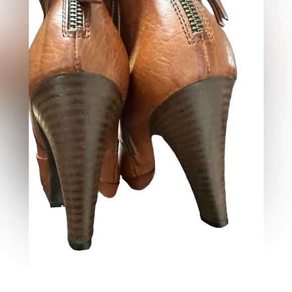 Paul Green Womens Leather Zip Up Ankle Boots Chestnut Brown Size 9 US / 6.5 UK - Picture 13 of 16